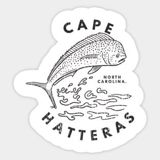 Cape Hatteras, NC Summertime Vacationing Mahi Mahi Big Head Fish Sticker